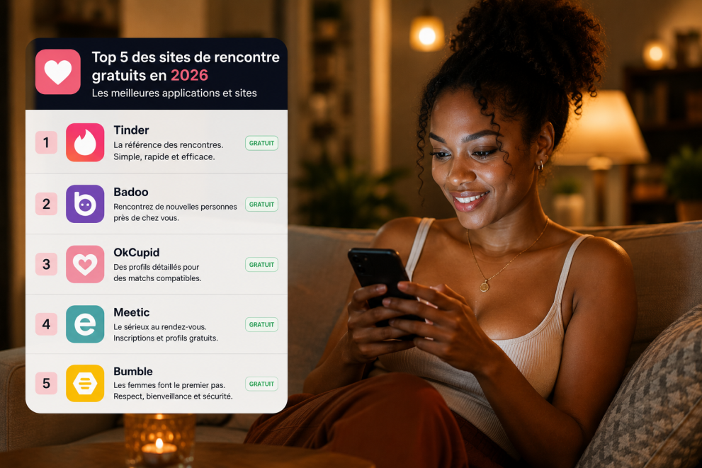 Top 5 des sites de rencontre gratuits en 2026 : les meilleures applications et sites